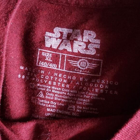 Star Wars Mens Red Heather Bounty Hunter Boba Fett Helmet Graphic Tee T-Shirt XL - Picture 5 of 8